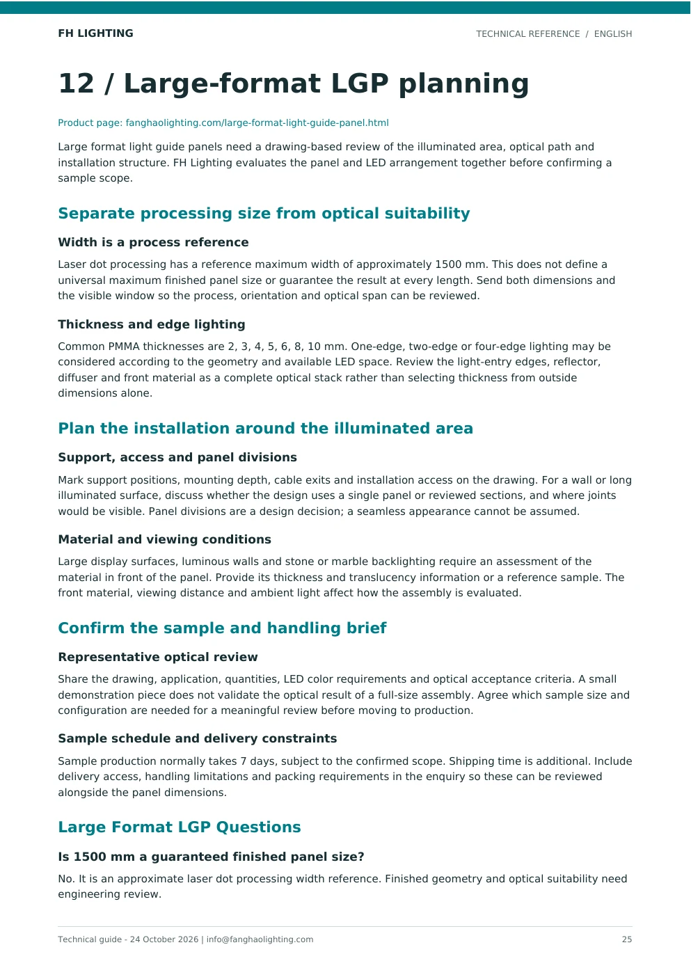 Technical guide page