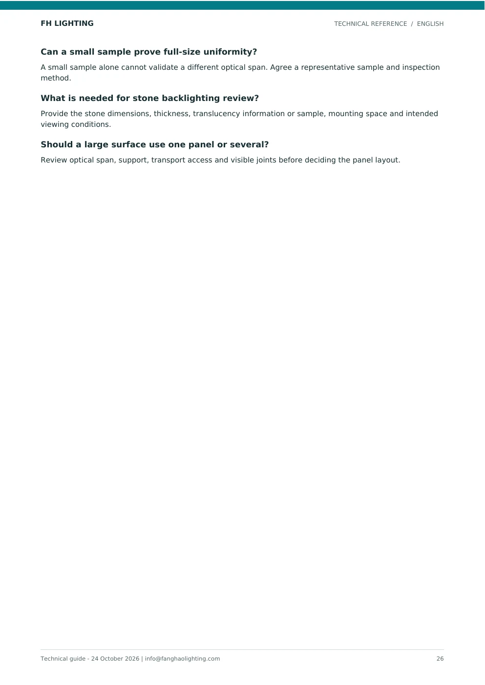 Technical guide page