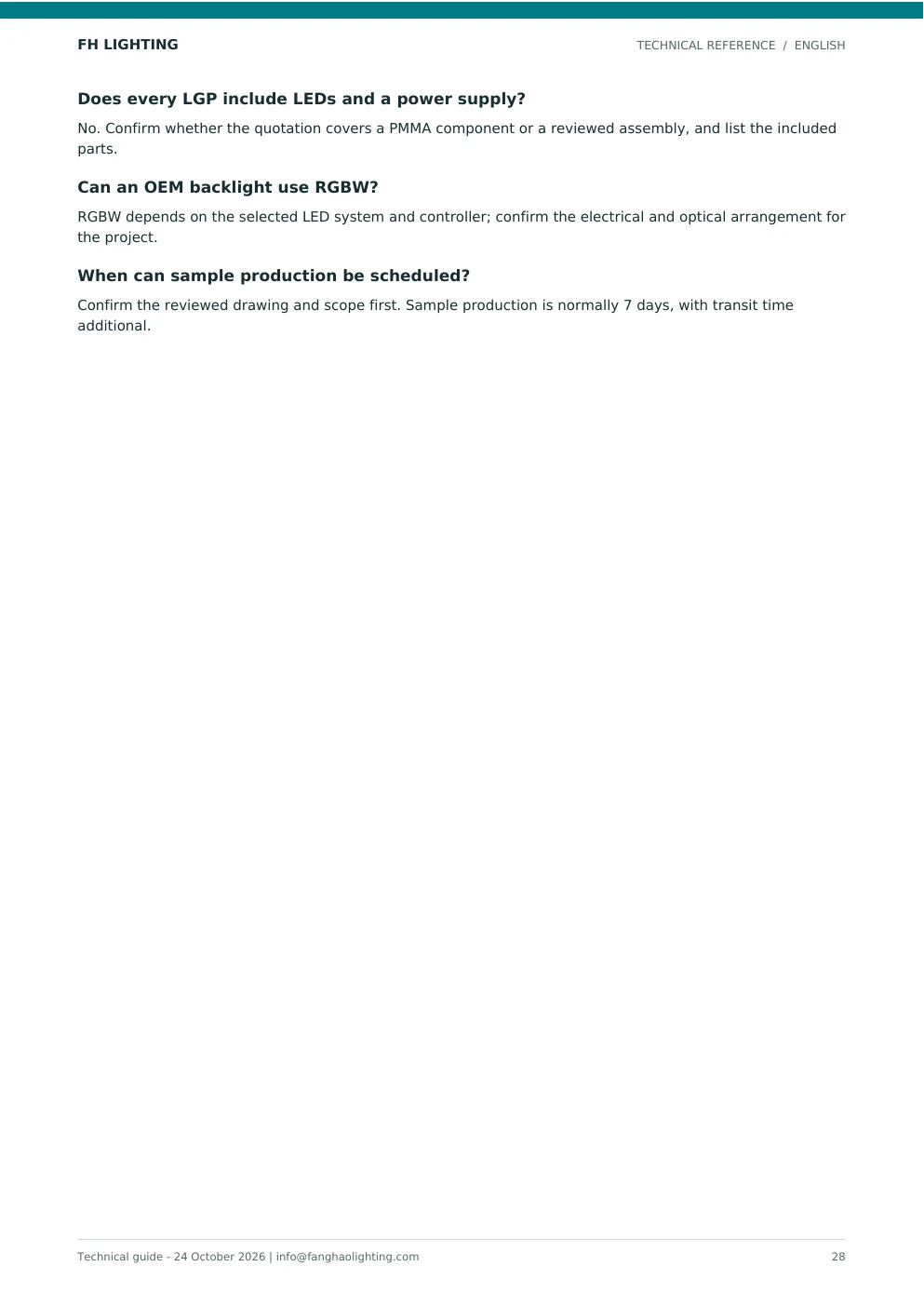 Technical guide page