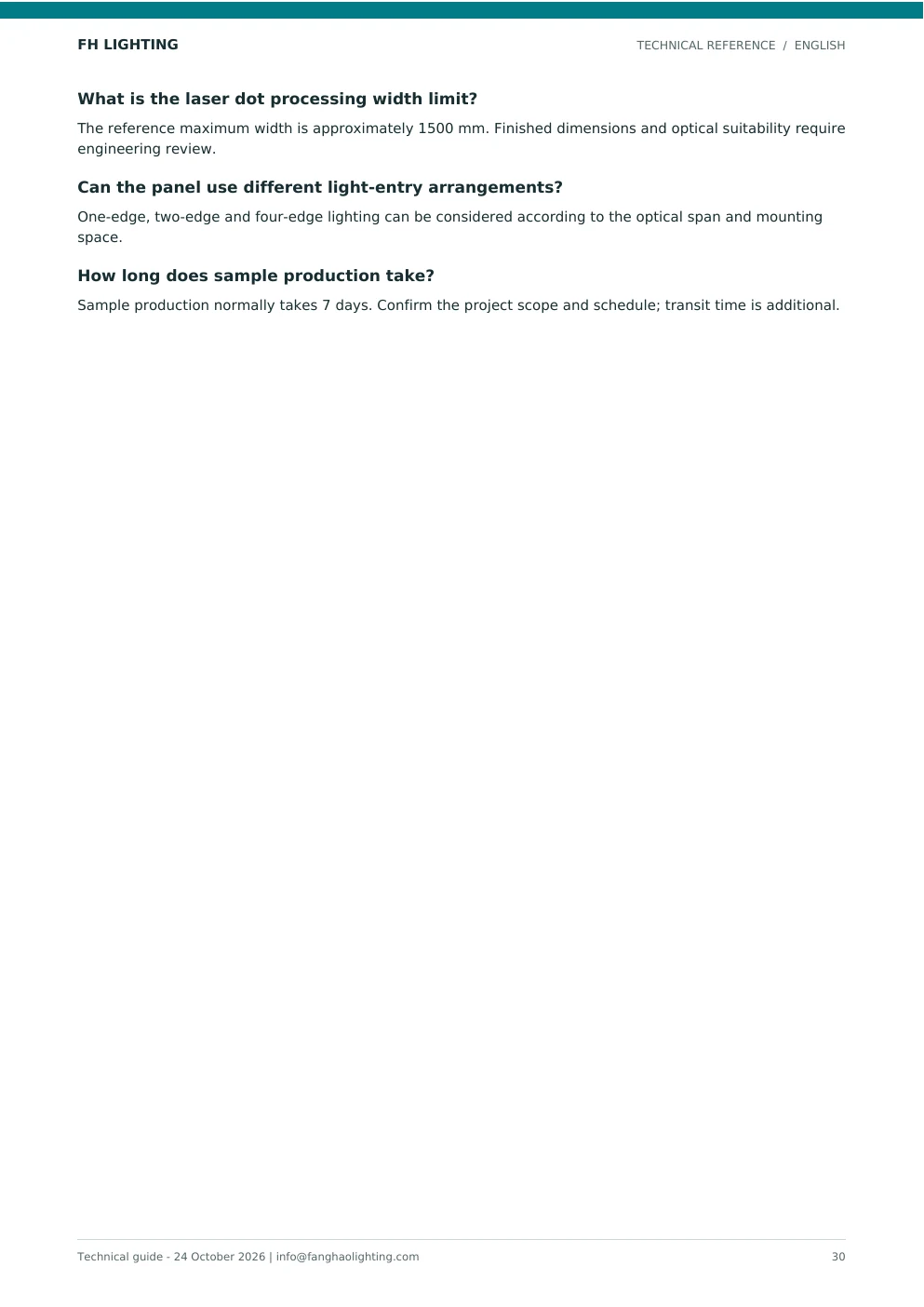 Technical guide page